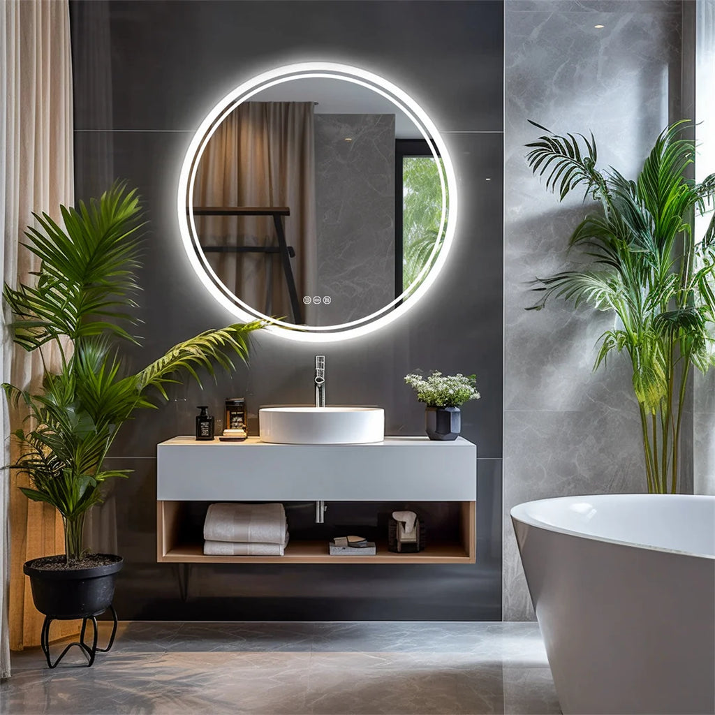 Miroir Lumineux Anti‑buée de Salle de Bain