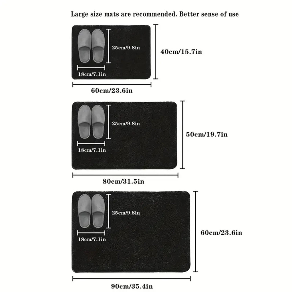 Tapis de Bain 3D Ultra‑Absorbant et Antidérapant