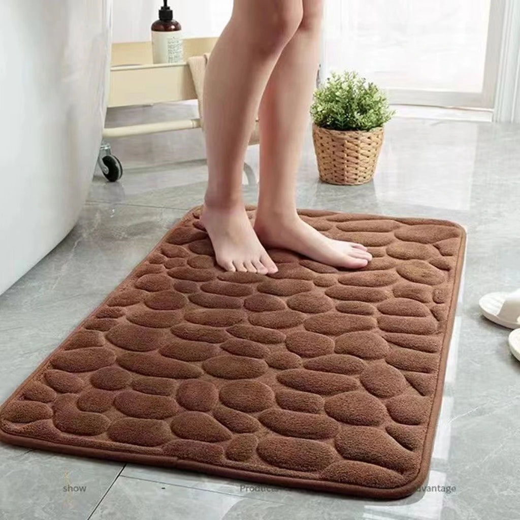 Tapis de Bain 3D Ultra‑Absorbant et Antidérapant
