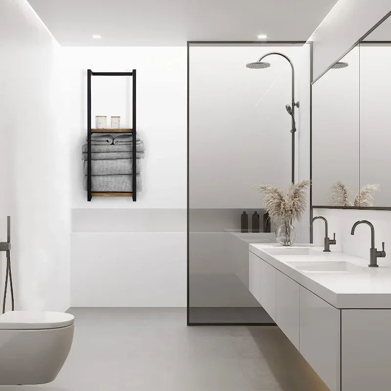 etagere porte serviette salle de bain