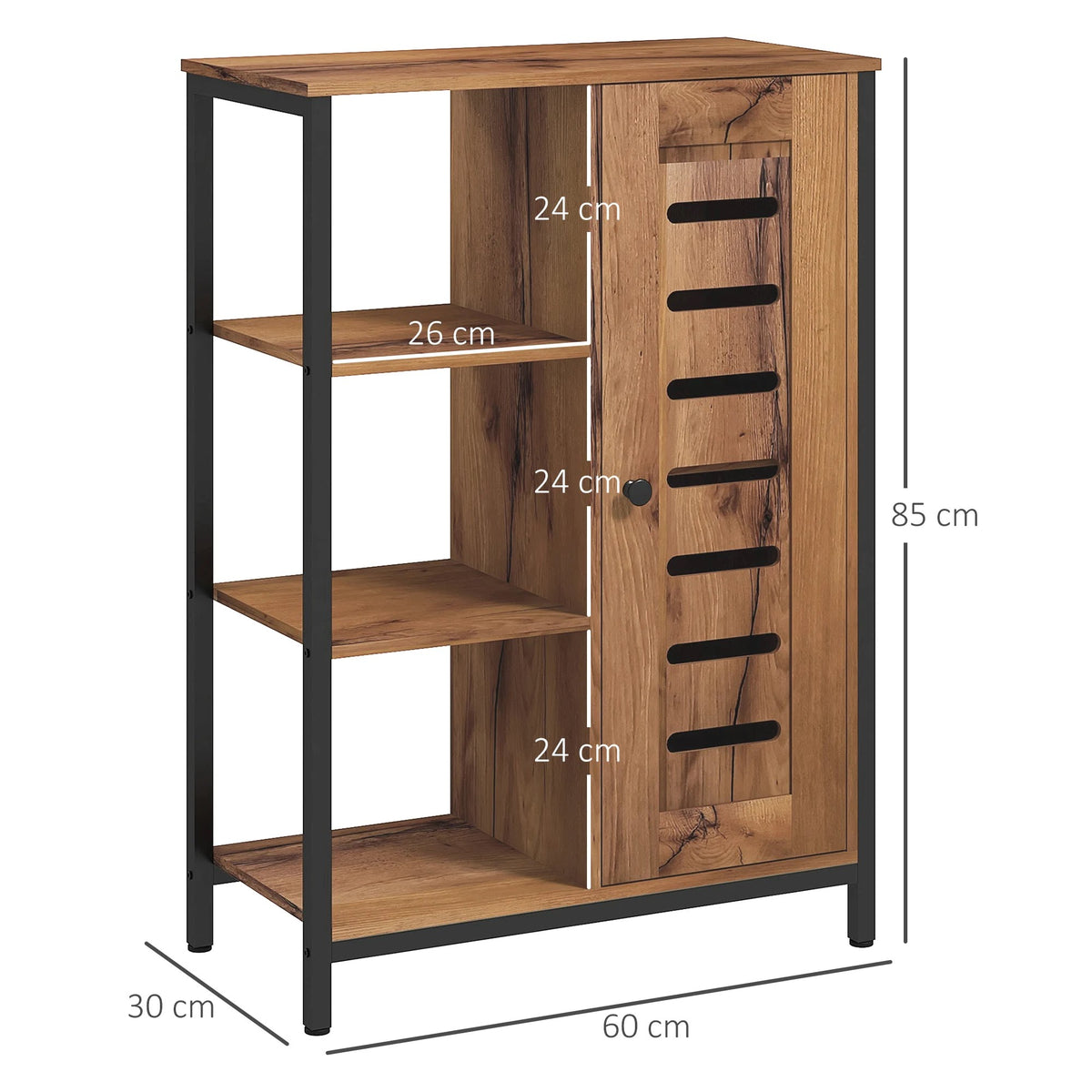 Meuble de Salle de Bain Étroit Style Industriel