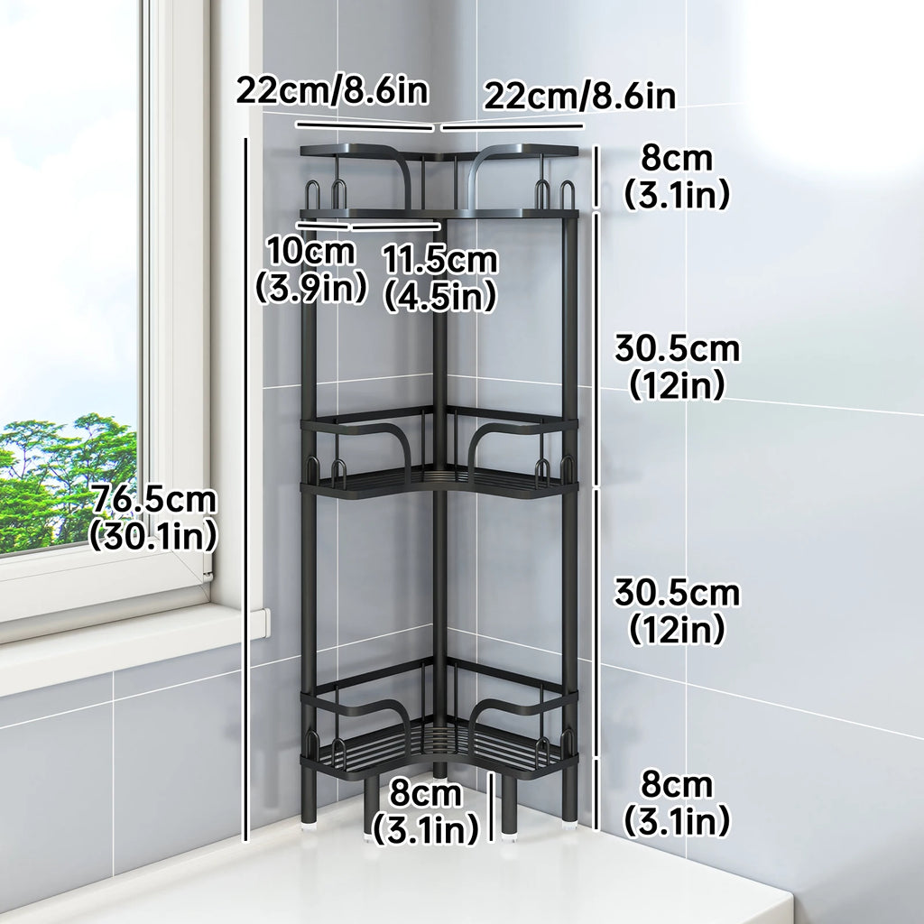 Étagère de Coin Salle de Bain