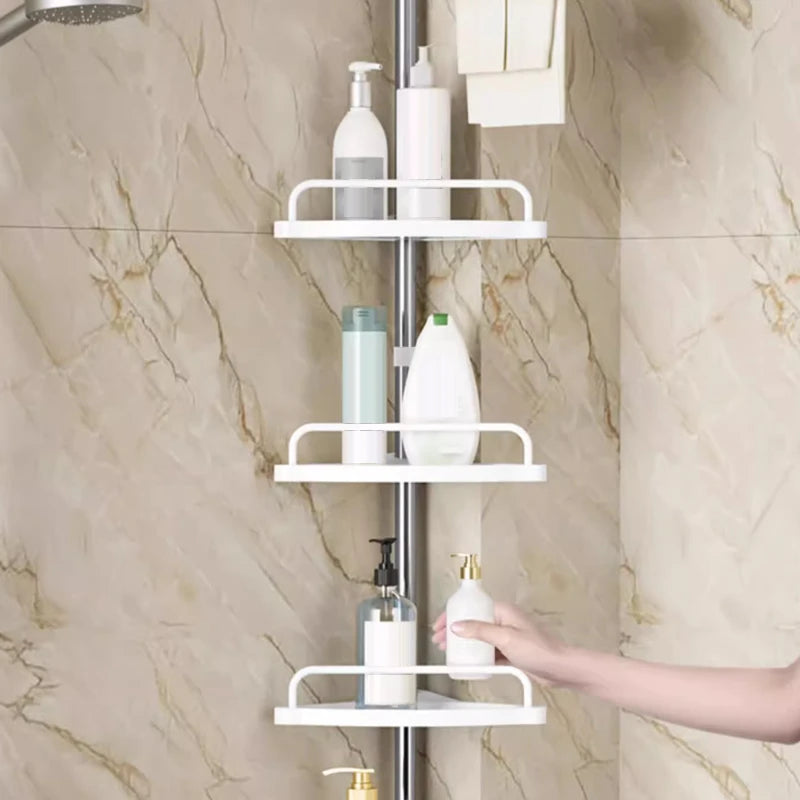 Etagères d'angle sans perçage salle de bain