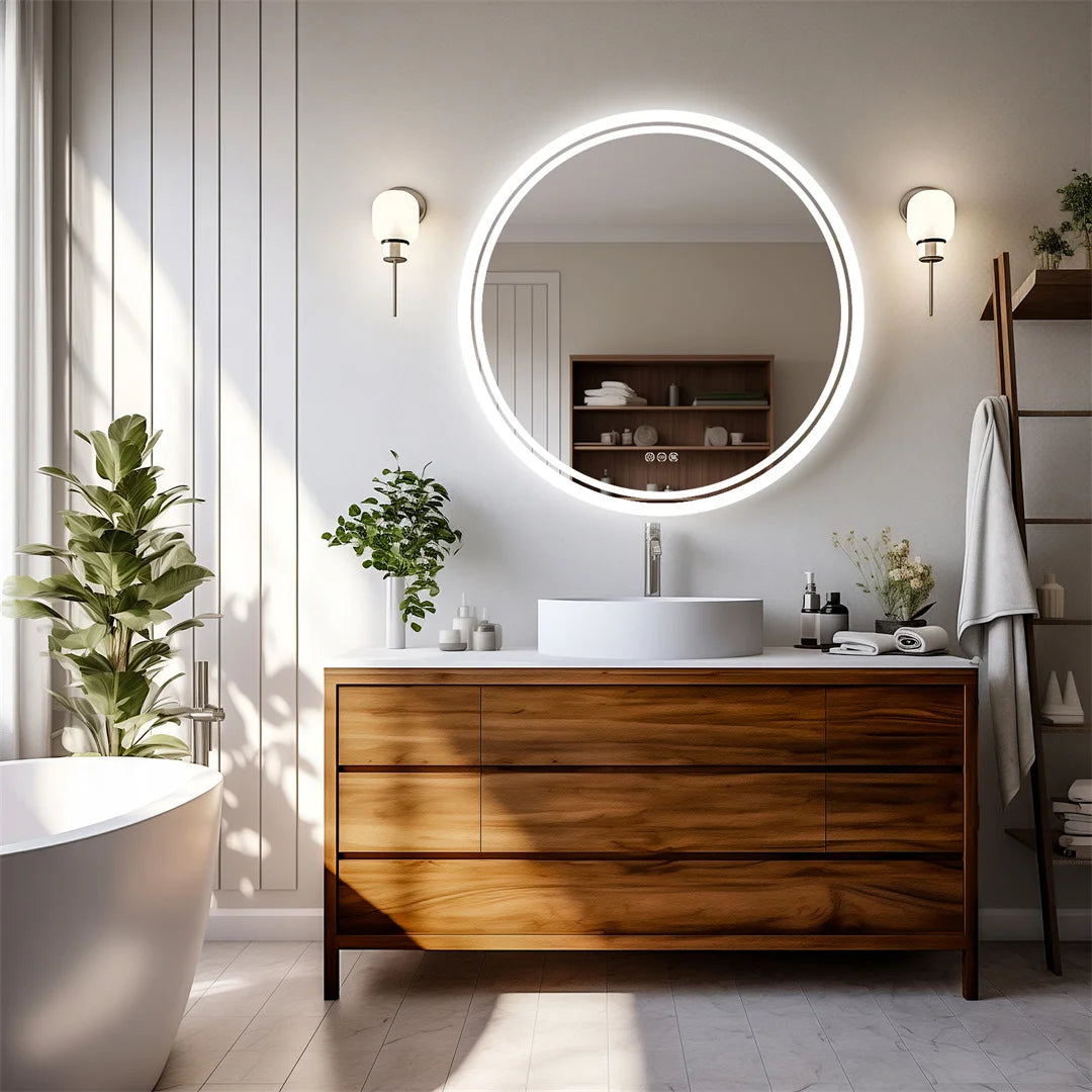 Miroir Lumineux Anti‑buée de Salle de Bain