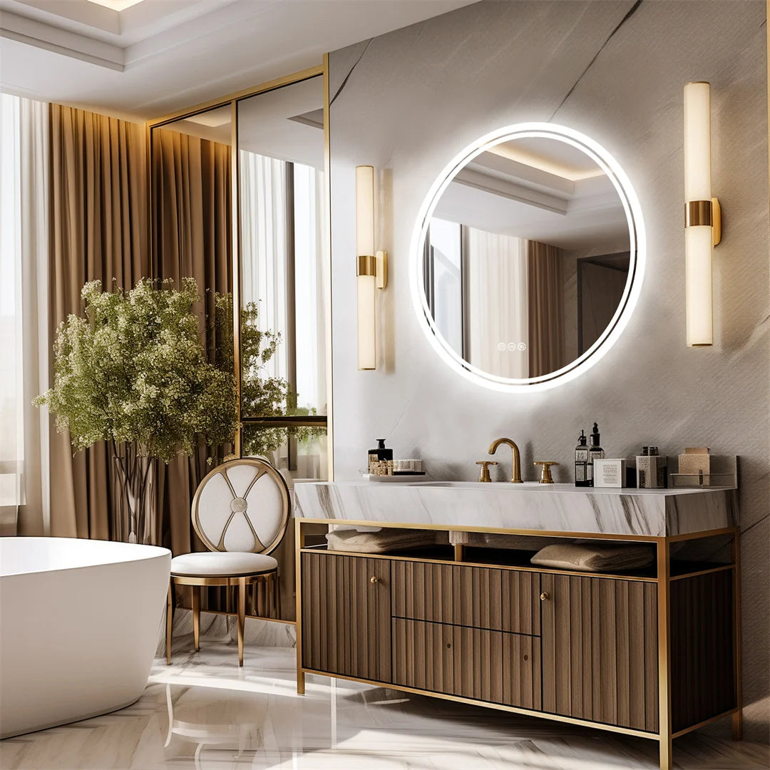 Miroir Lumineux Anti‑buée de Salle de Bain
