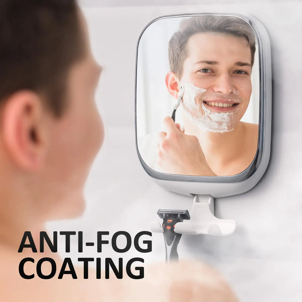 TAILI Shower Fogless Makeup Mirror With Holder Suction Cup Shower Shave Round Acrylic Mirrors Bathroom Mirrors Washroom