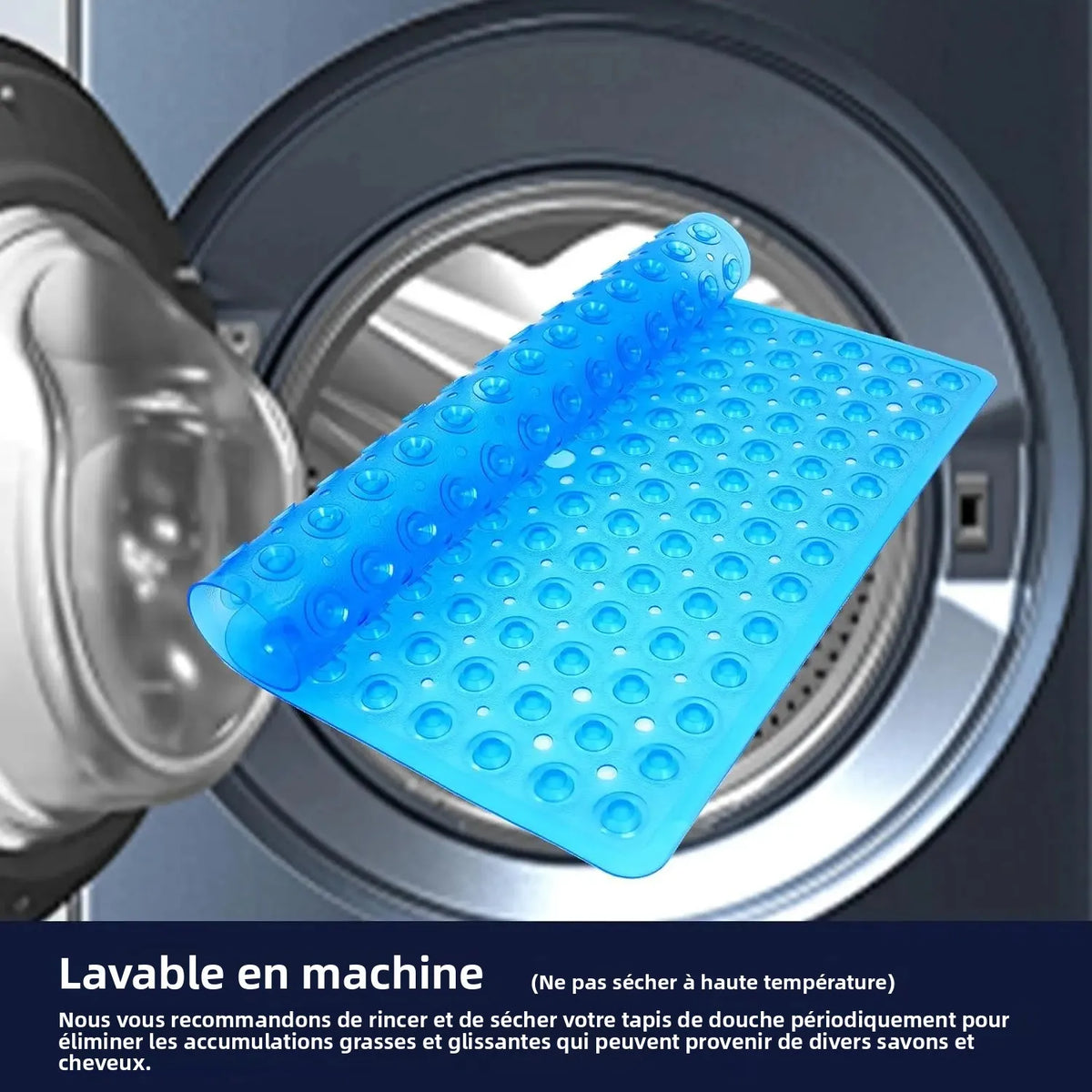 Tapis de douche carré antidérapant