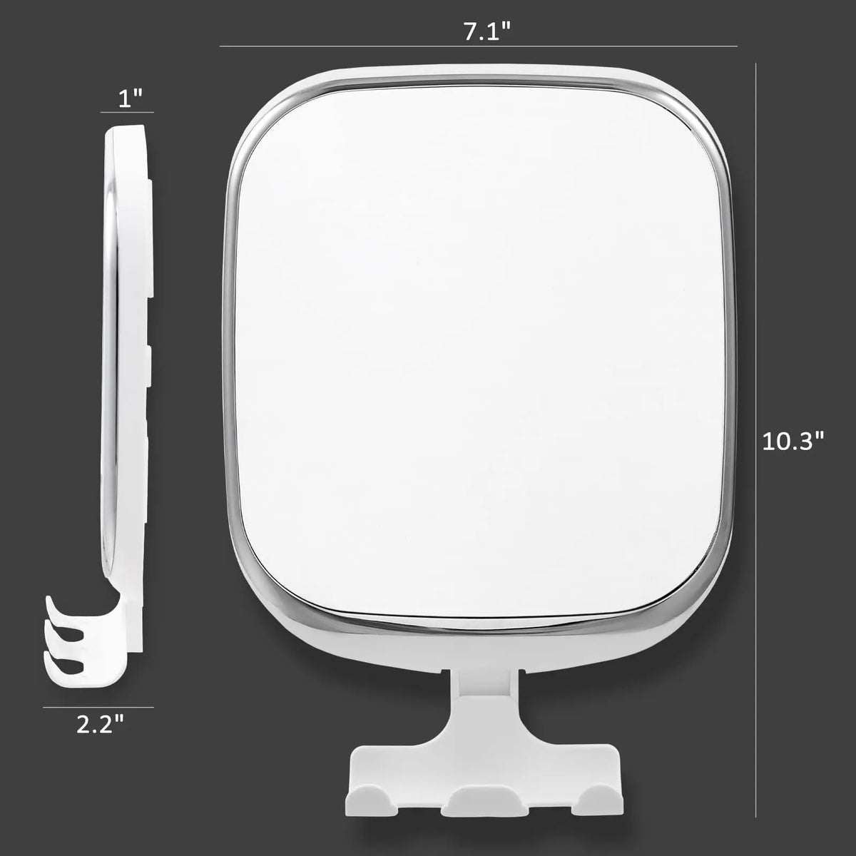 TAILI Shower Fogless Makeup Mirror With Holder Suction Cup Shower Shave Round Acrylic Mirrors Bathroom Mirrors Washroom