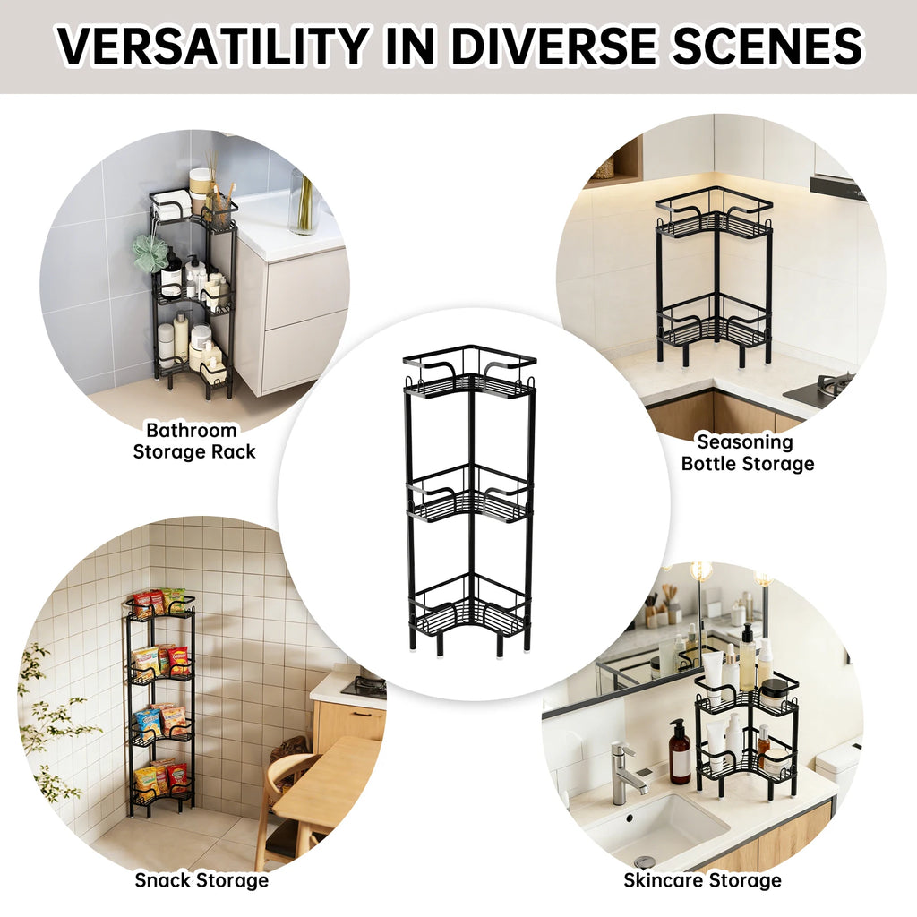 Étagère de Coin Salle de Bain