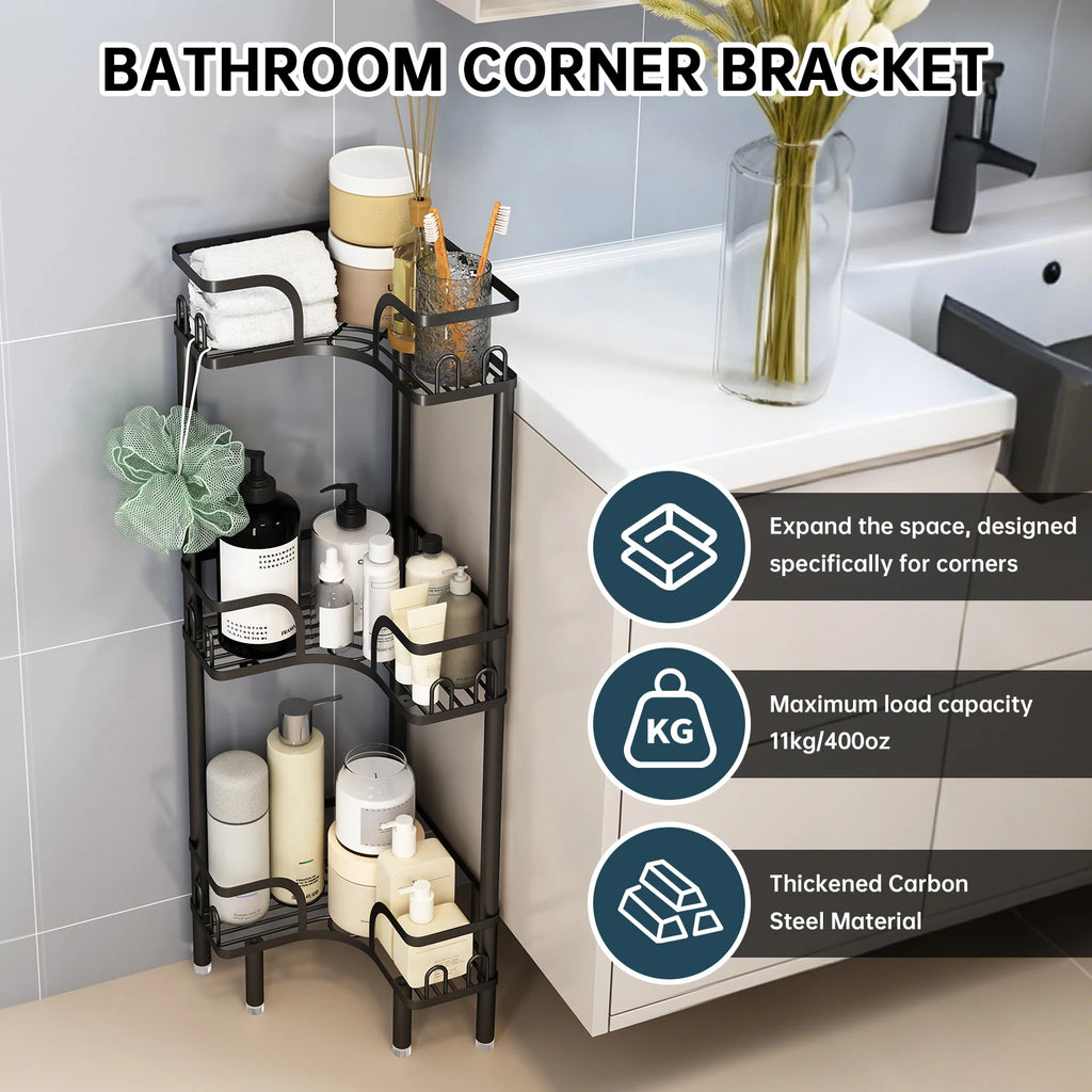 Étagère de Coin Salle de Bain