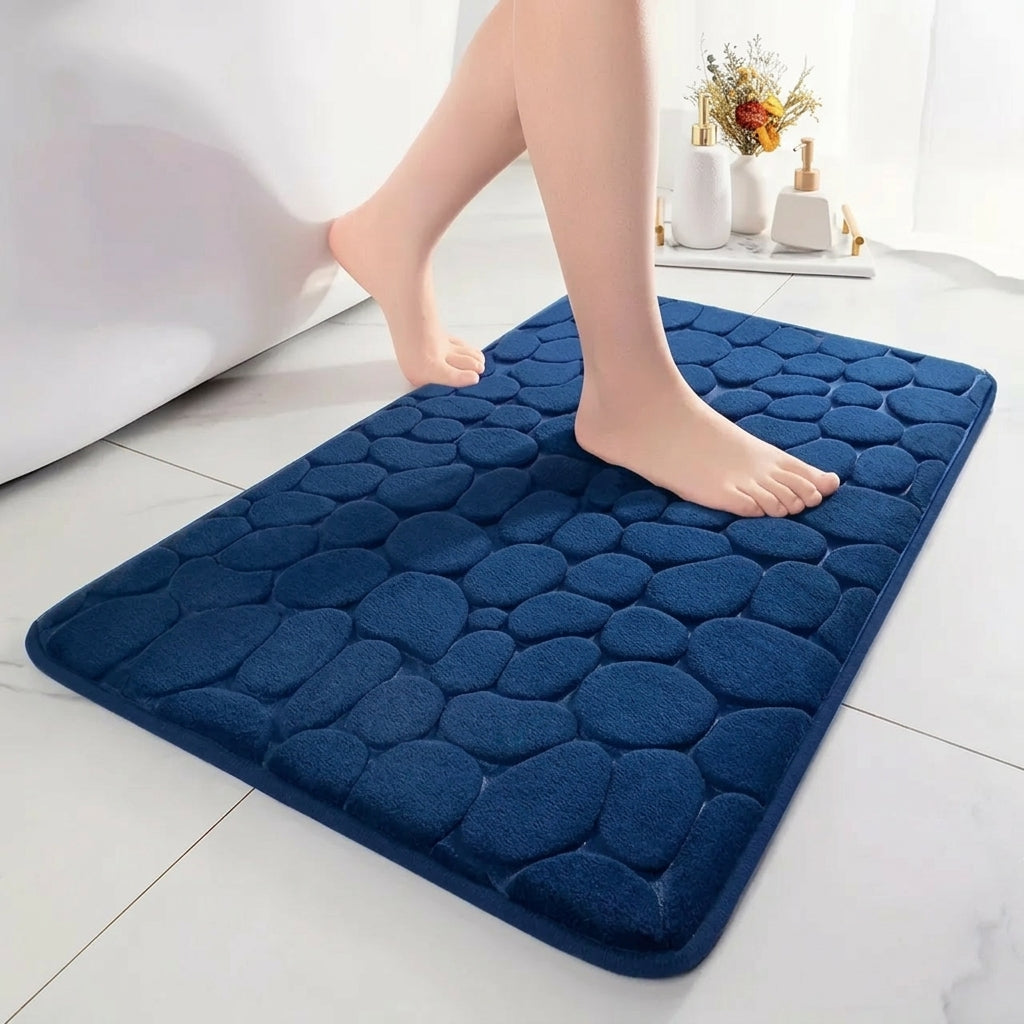 Tapis de Bain 3D Ultra‑Absorbant et Antidérapant