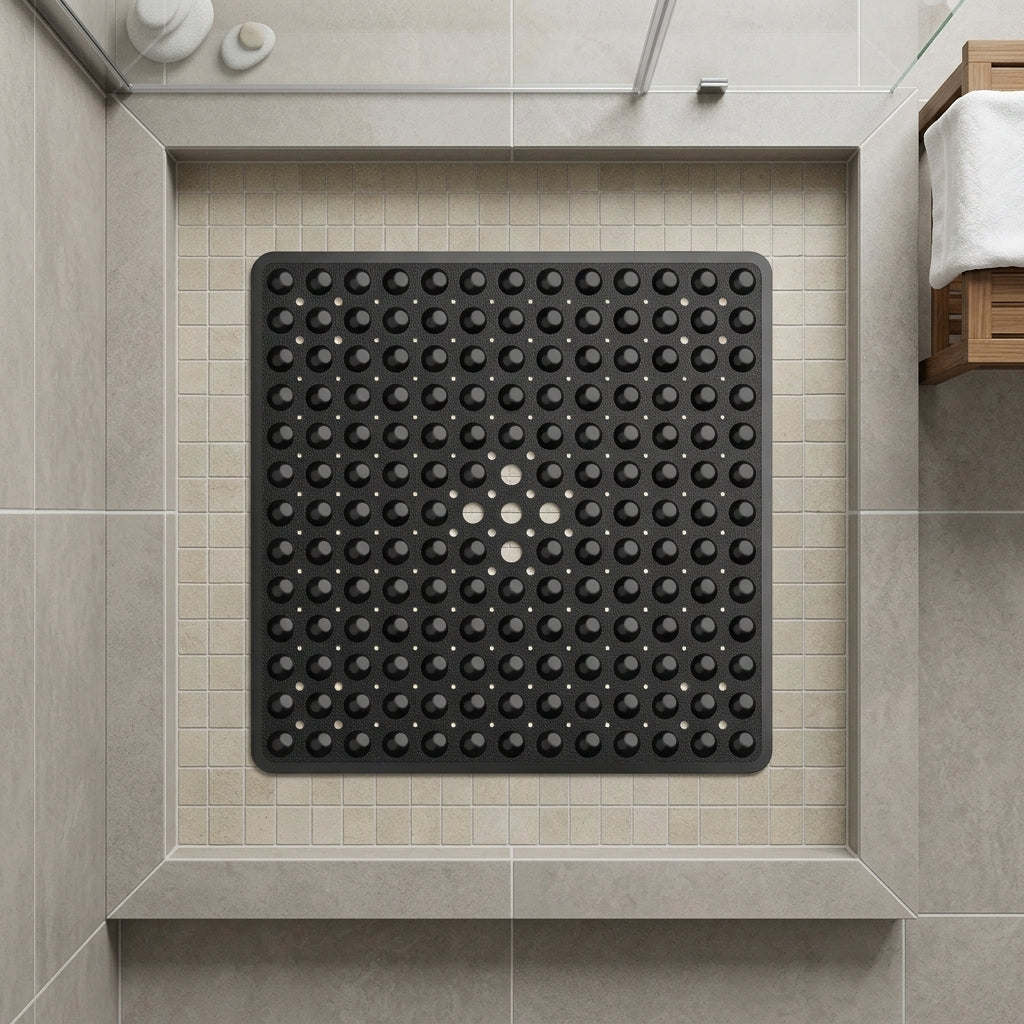 Tapis de douche carré antidérapant