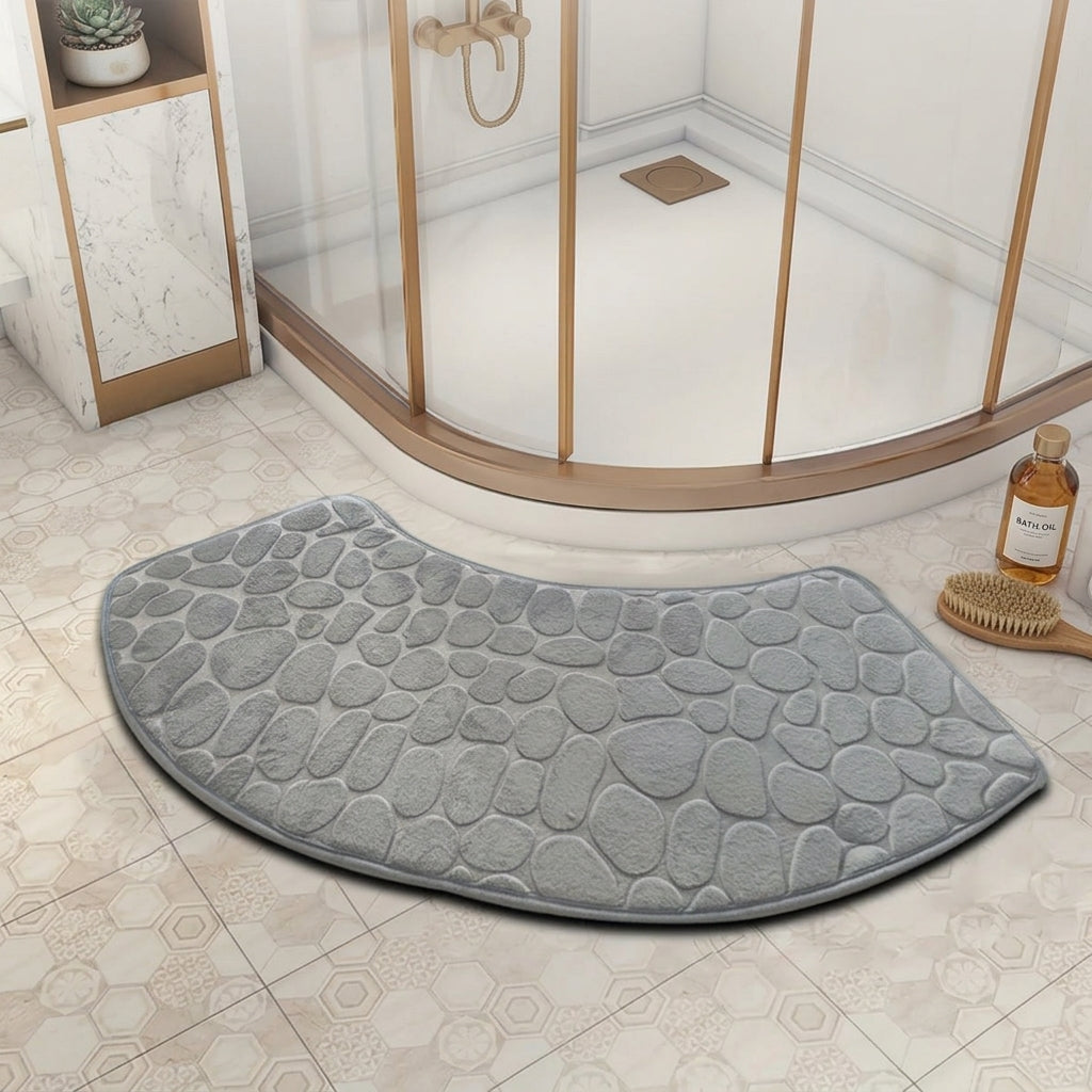 Tapis de douche incurvé