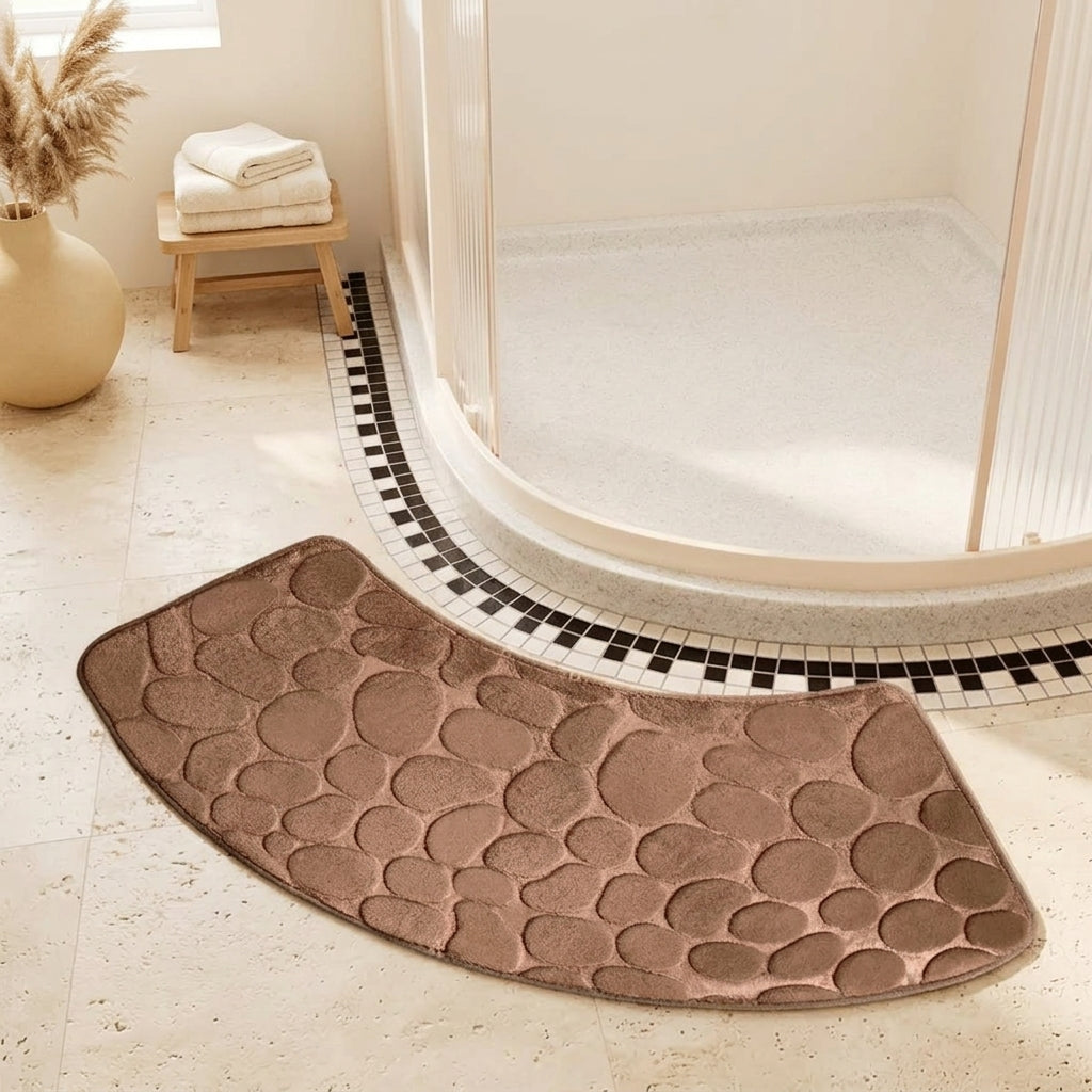 Tapis de douche incurvé
