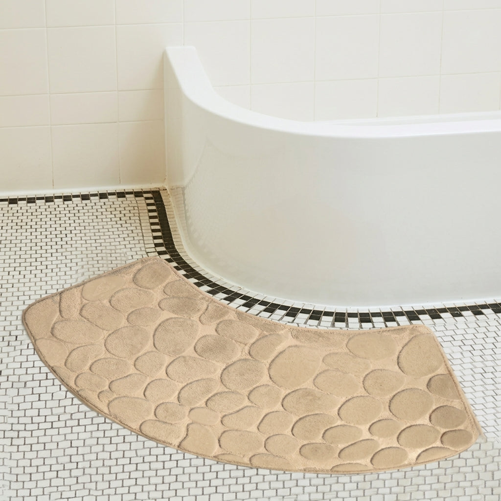 Tapis de douche incurvé