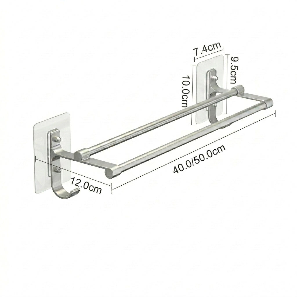 Porte-Serviettes Mural Double Barre