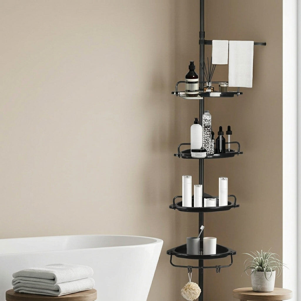 Telescopic Bathroom Shelf — 4 Levels