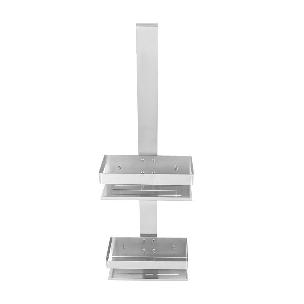 Wall-Mounted Shower Organizer — 2-Tier Shelves