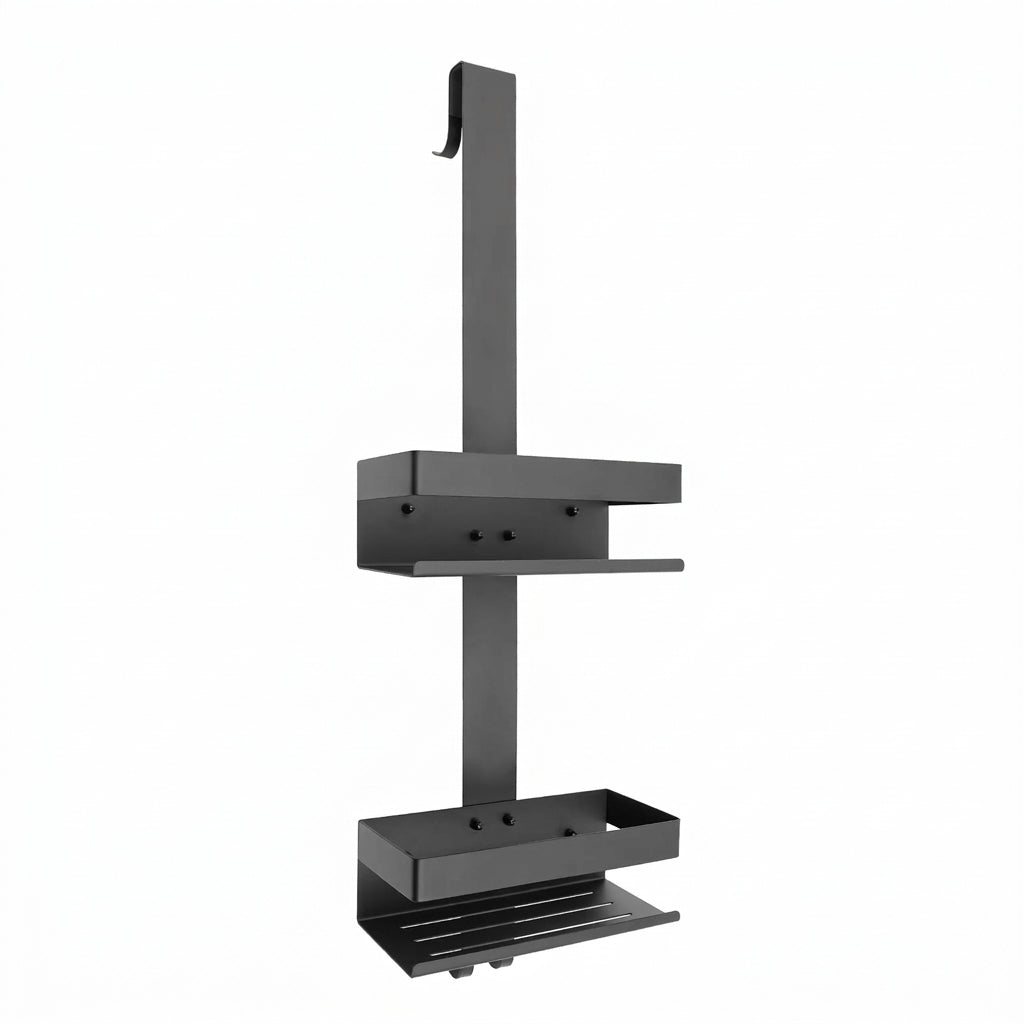 Wall-Mounted Shower Organizer — 2-Tier Shelves