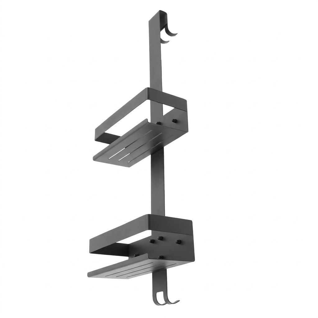 Wall-Mounted Shower Organizer — 2-Tier Shelves